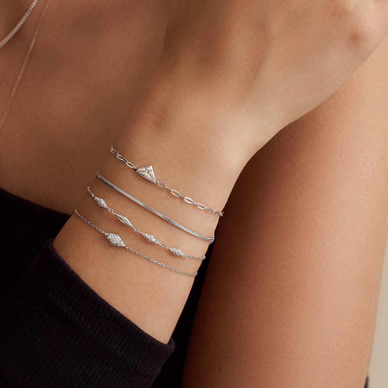  Sunshine Chaser - Silber / Rhodiniert - Zirkonia